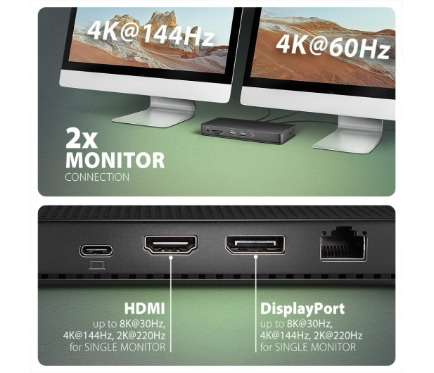Axagon HMC-U4, USB4 40Gbps dock, 12w1 - 1353440 - zdjęcie 3